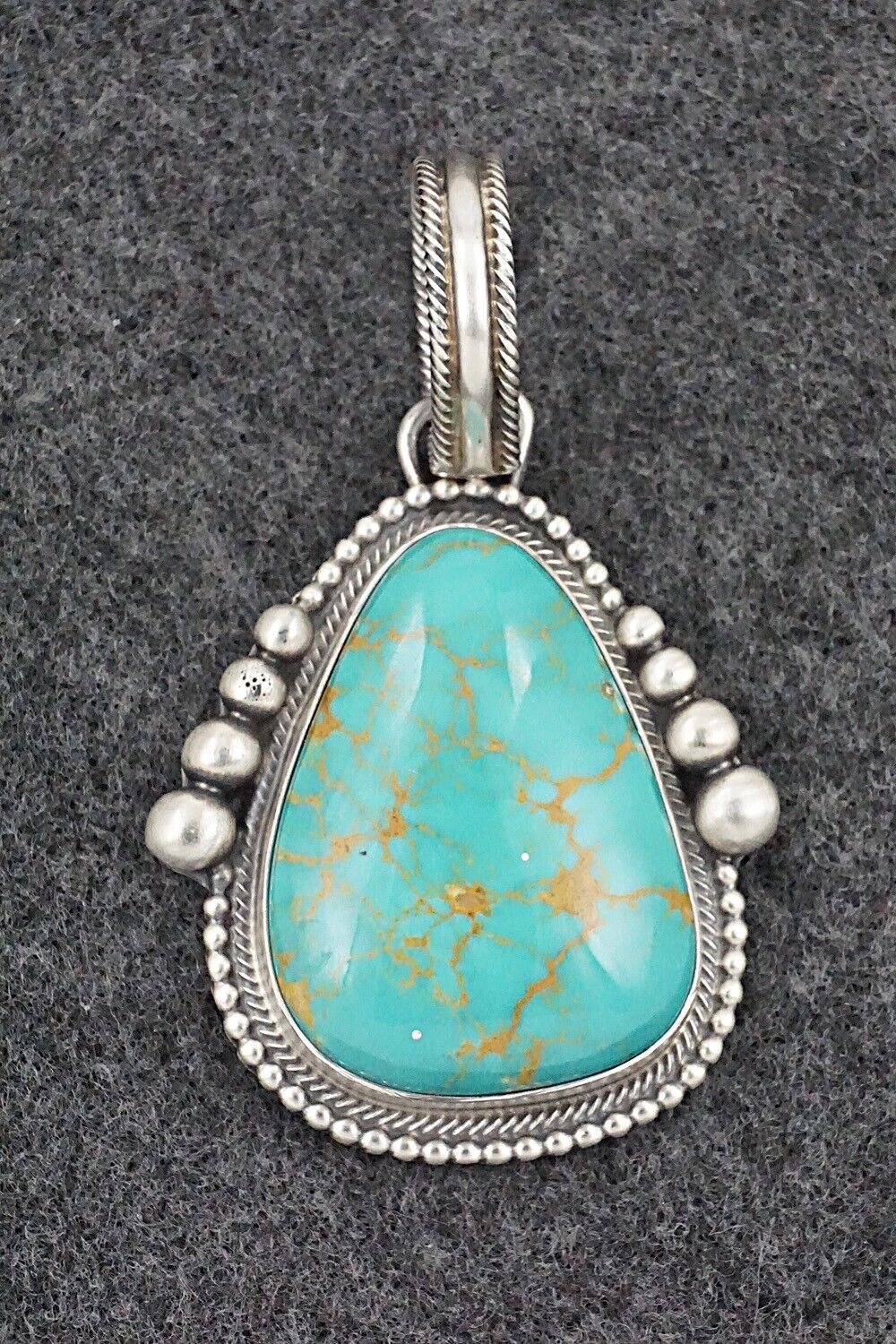 Turquoise & Sterling Silver Pendant - Kathleen Livingston