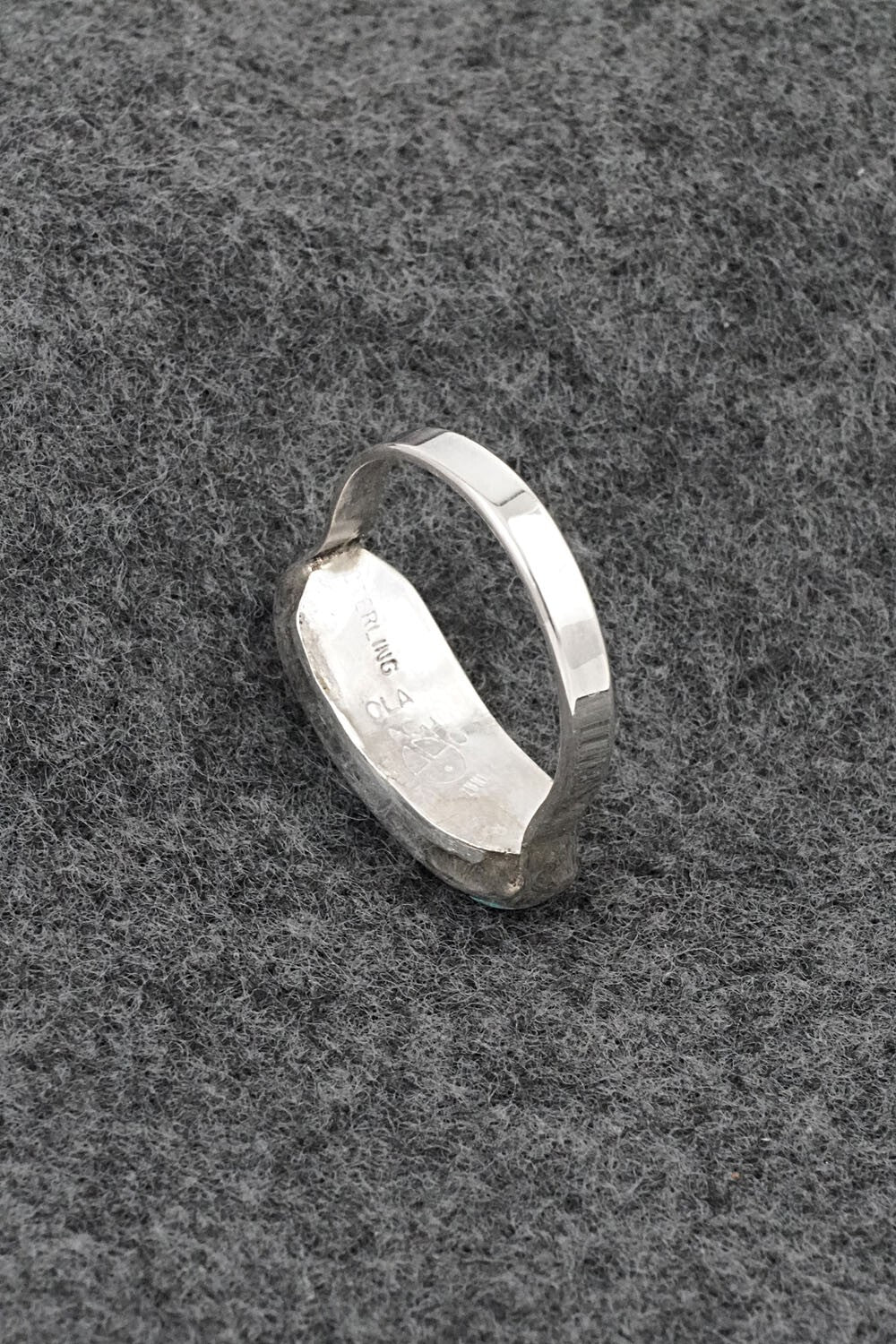 Multi-Stone & Sterling Silver Inlay Ring - Ola Eriacho - Size 8