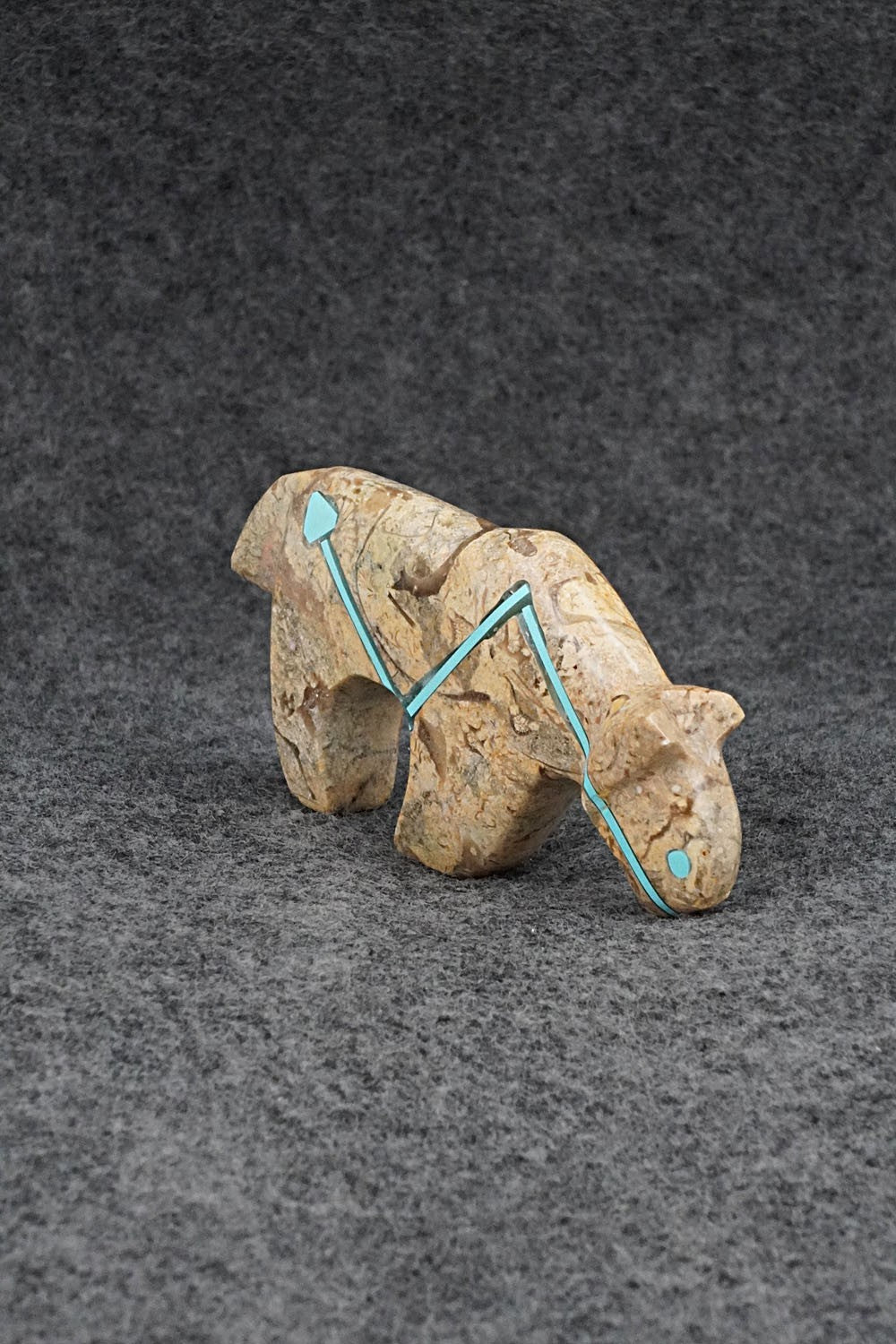 Bobcat Zuni Fetish Carving - Kenric Laiwakete