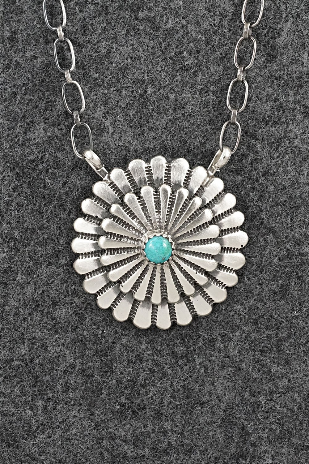 Turquoise & Sterling Silver Necklace - Sheldon Mariano
