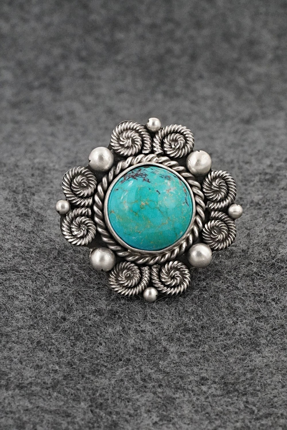Turquoise & Sterling Silver Ring - Michael Calladitto - Size 7