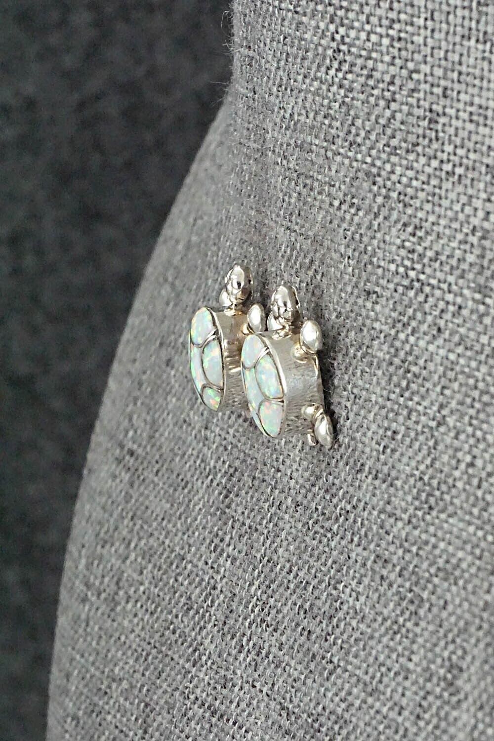 Opalite & Sterling Silver Earrings - Amelida Peynetsa