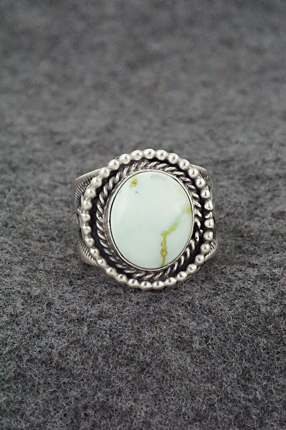 Variscite & Sterling Silver Ring - Samuel Yellowhair - Size 6.5