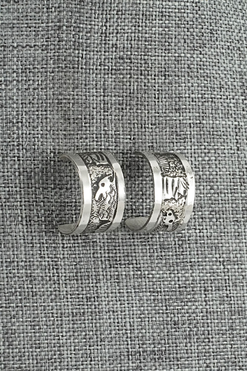 Sterling Silver Hoop Earrings - Elaine Becenti