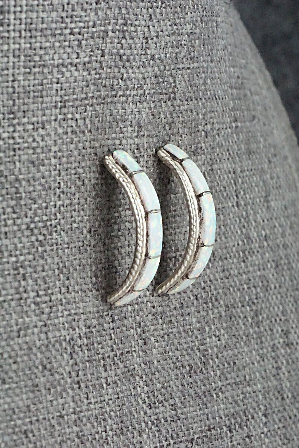Opalite & Sterling Silver Earrings - Zenia Kylestewa