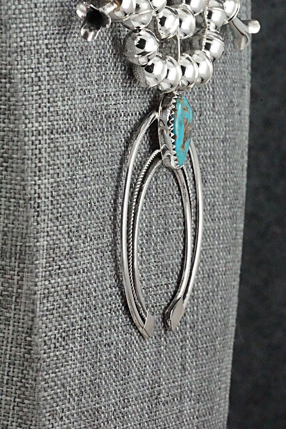Turquoise & Sterling Silver Squash Blossom Set - Phil Garcia