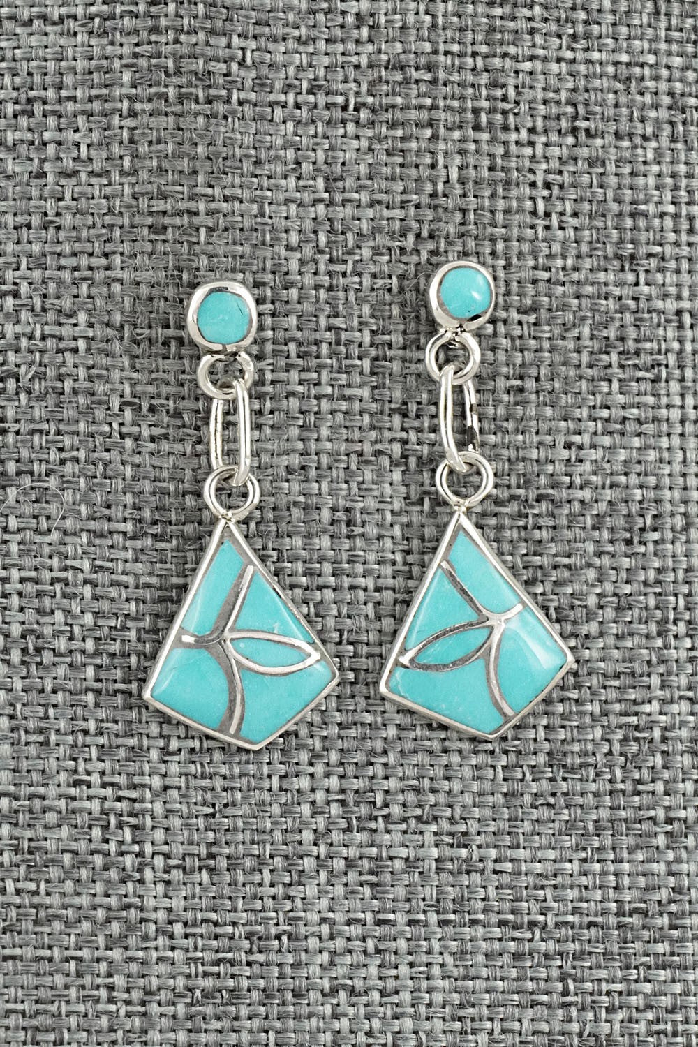 Turquoise & Sterling Silver Earrings - Orena Leekya