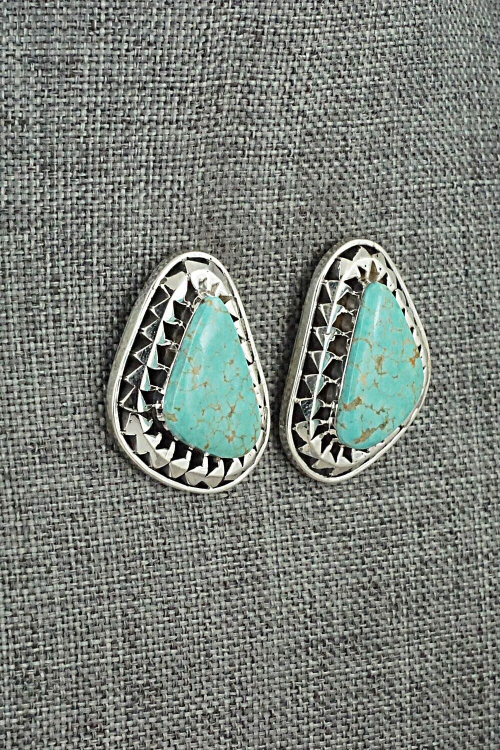 Turquoise & Sterling Silver Earrings - Sharon McCarthy
