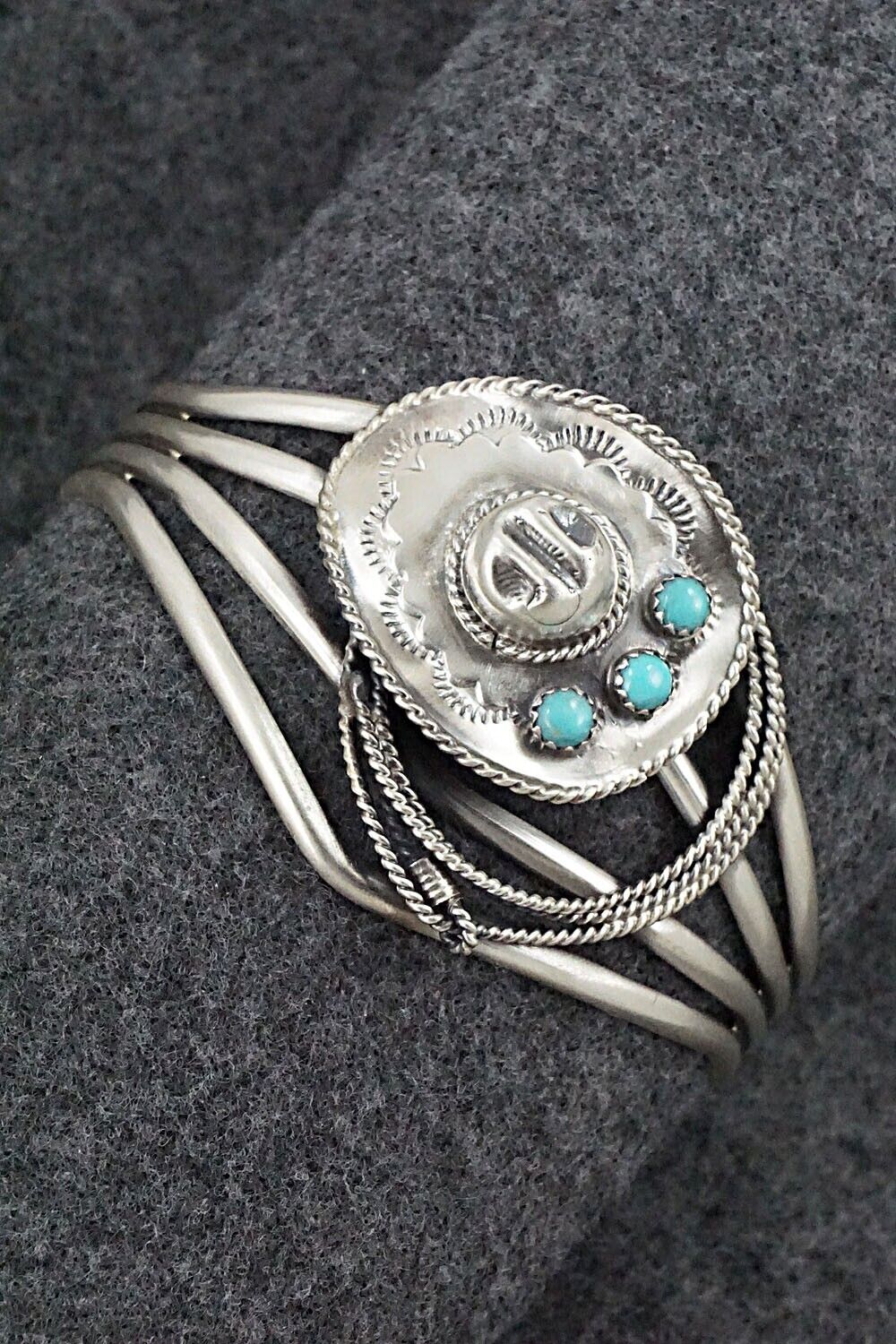 Turquoise & Sterling Silver Bracelet - Bobby Platero