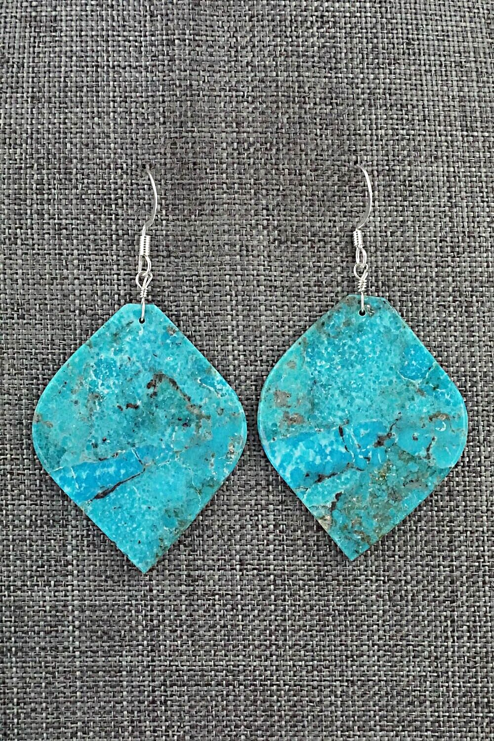 Turquoise & Sterling Silver Earrings - Lupe Lovato