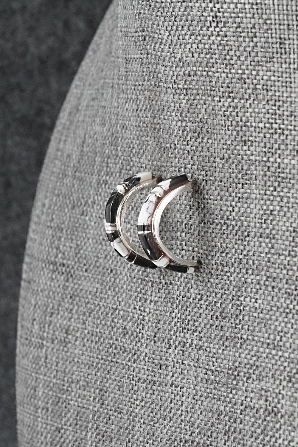 White Buffalo & Sterling Silver Earrings - Terrance Panteah