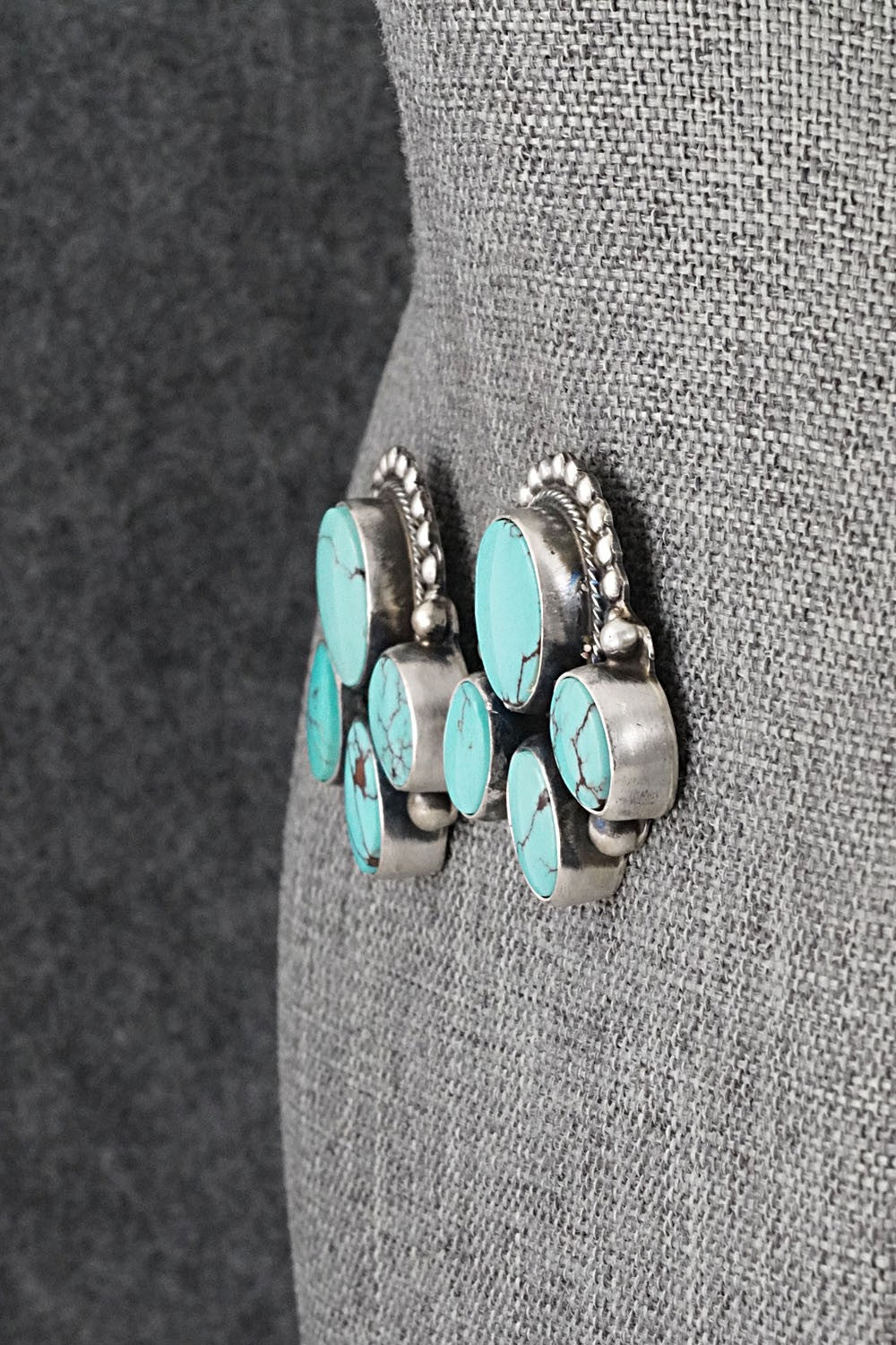 Turquoise & Sterling Silver Earrings - Kathleen Chavez