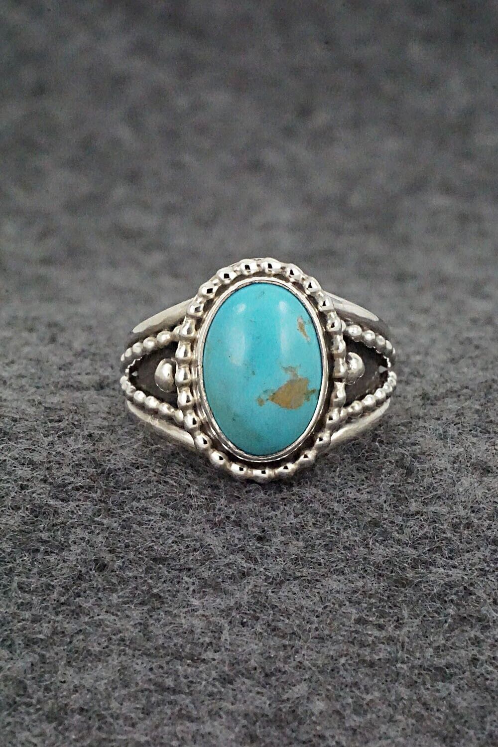 Turquoise & Sterling Silver Ring - Thomas Yazzie - Size 9