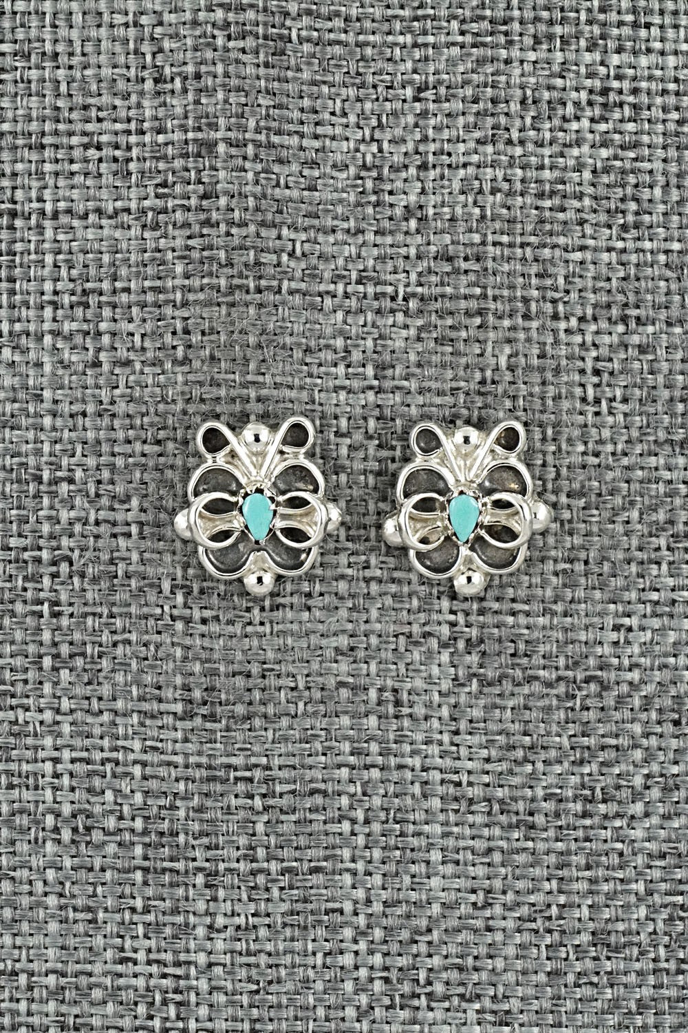 Turquoise & Sterling Silver Earrings - Carrie Wasela