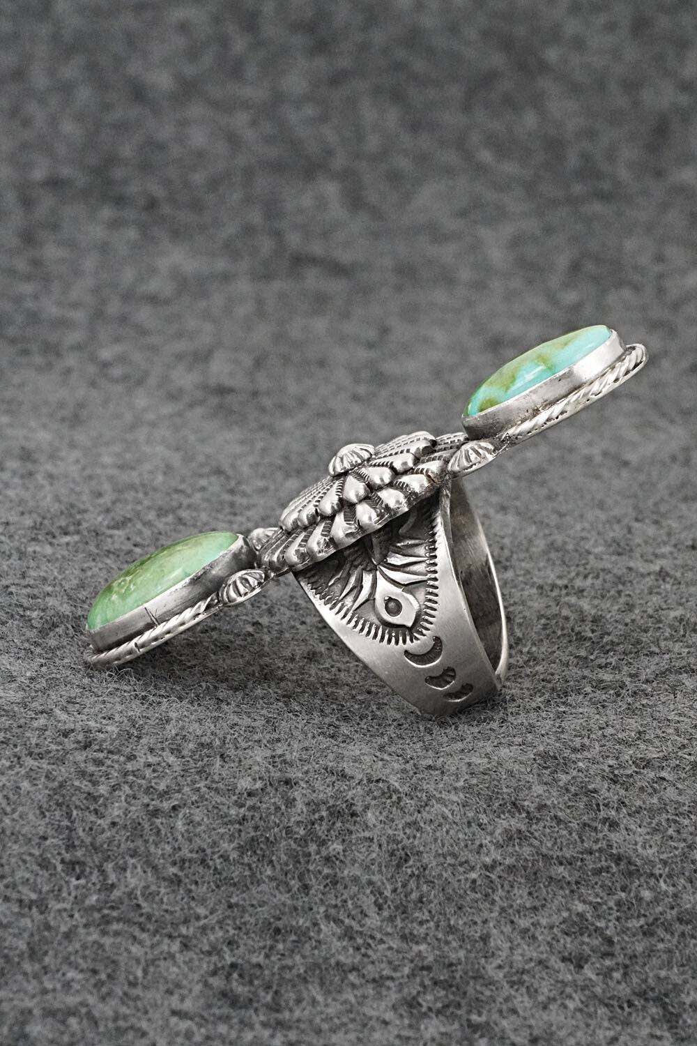Turquoise & Sterling Silver Ring - Samuel Yellowhair - Size 6.5