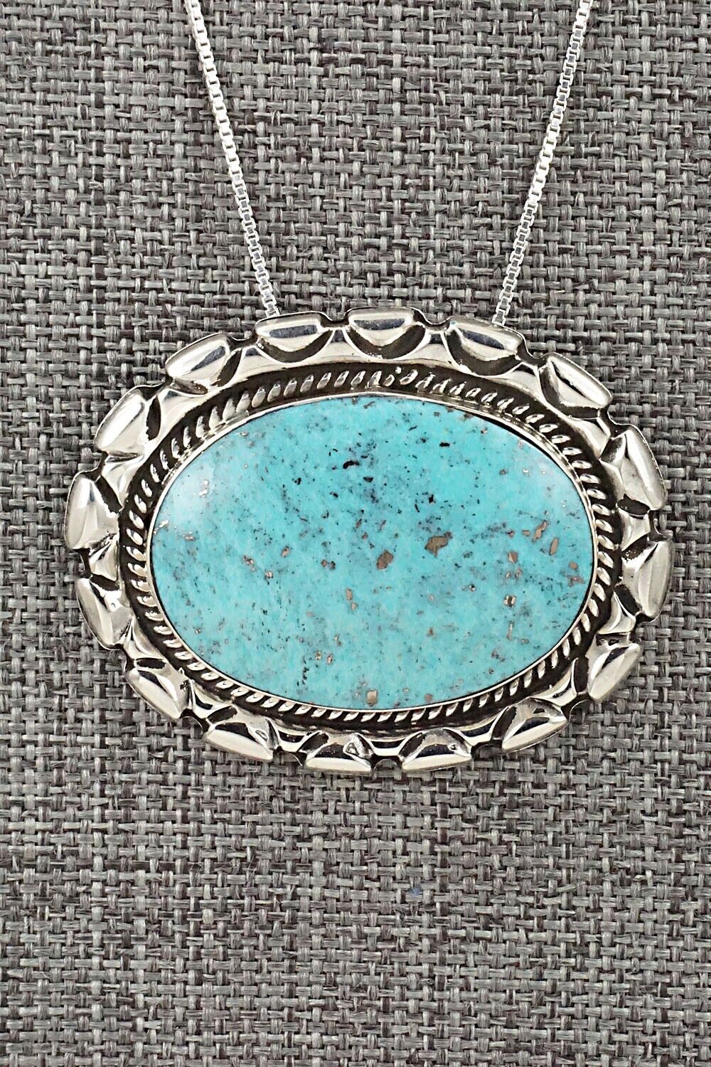 Turquoise & Sterling Silver Necklace - Jimson Belin