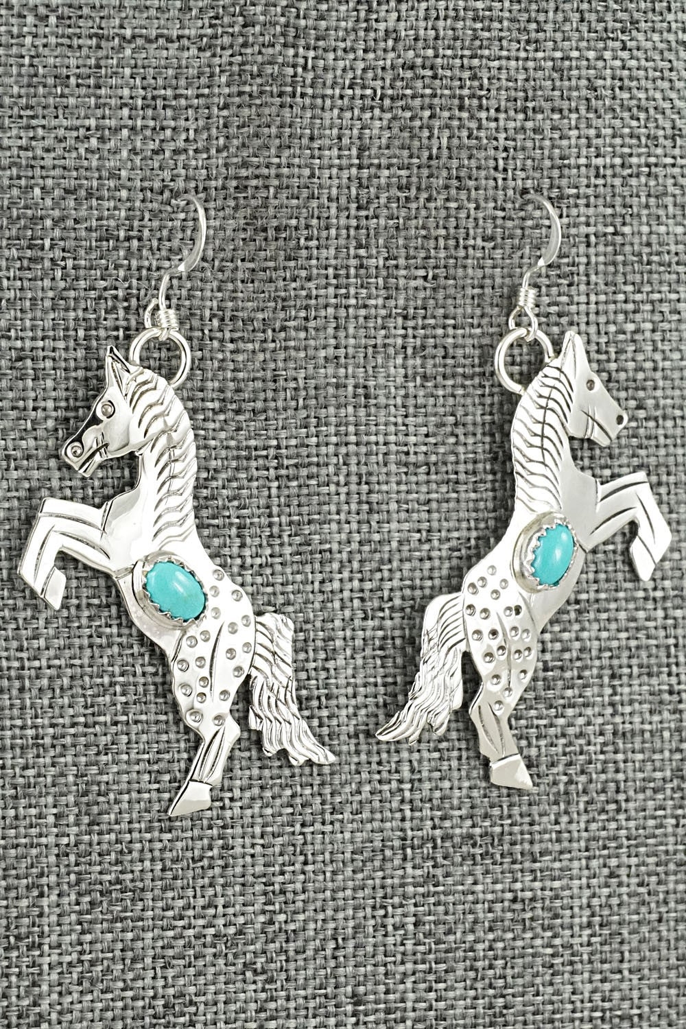 Turquoise & Sterling Silver Earrings - Louise Yazzie