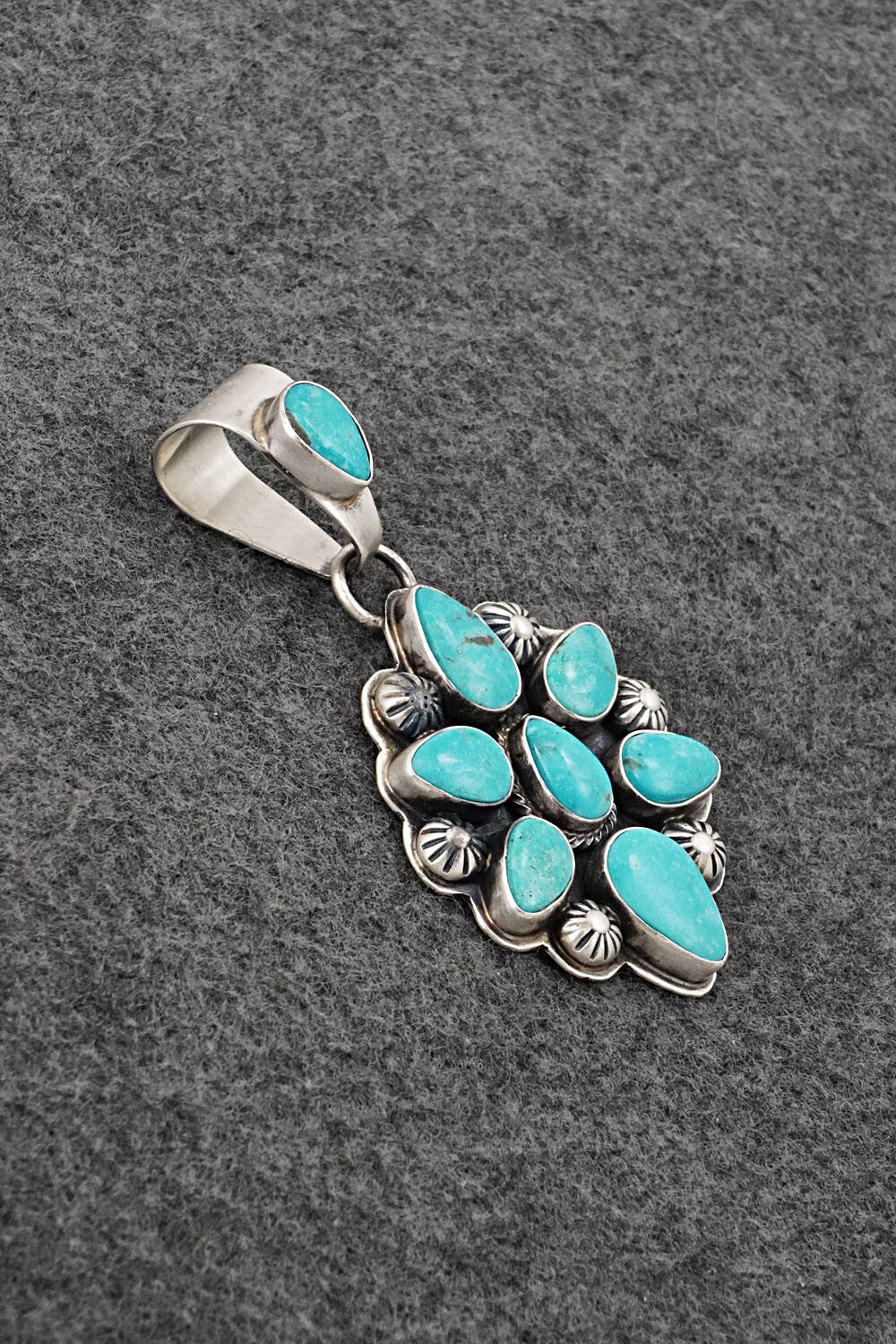 Turquoise & Sterling Silver Pendant - Kathleen Livingston
