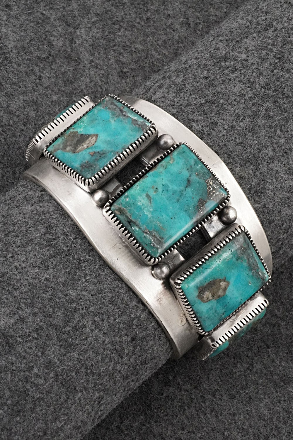 Turquoise & Sterling Silver Bracelet - Mark Yazzie