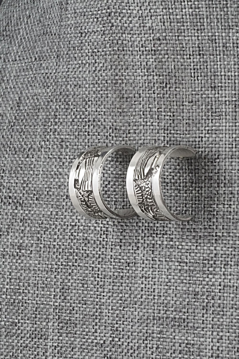 Sterling Silver Hoop Earrings - Elaine Becenti