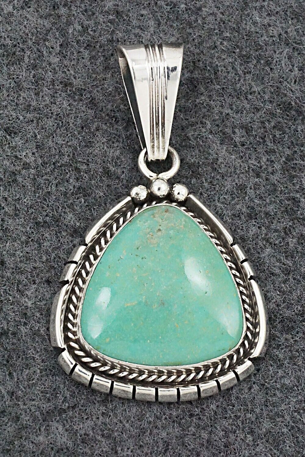 Turquoise & Sterling Silver Pendant - Samuel Yellowhair
