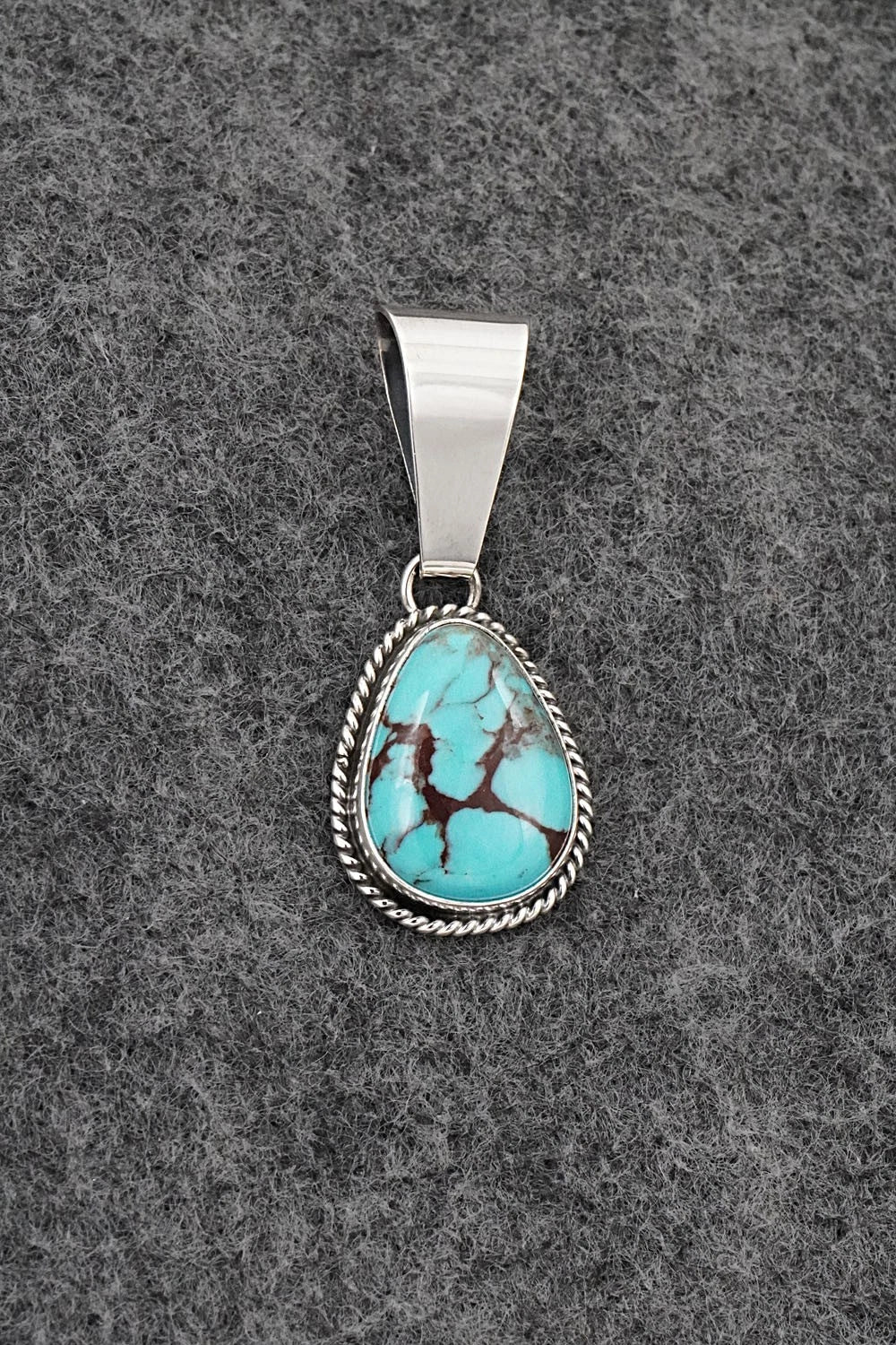 Turquoise & Sterling Silver Pendant - Eugene Gruber