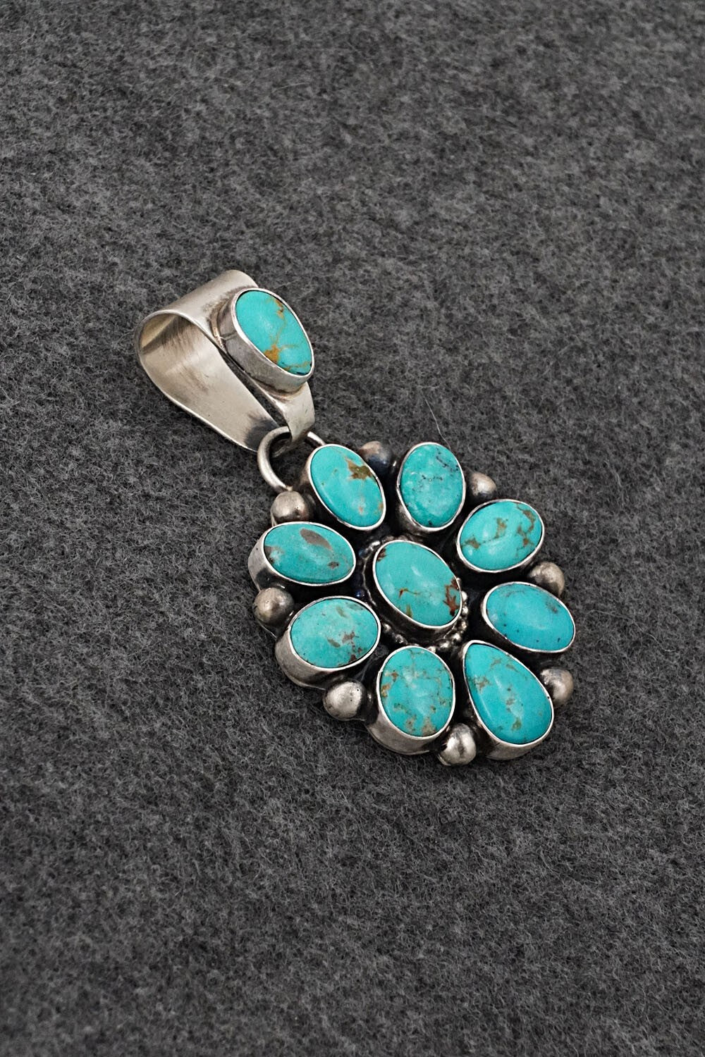 Turquoise & Sterling Silver Pendant - Kathleen Livingston