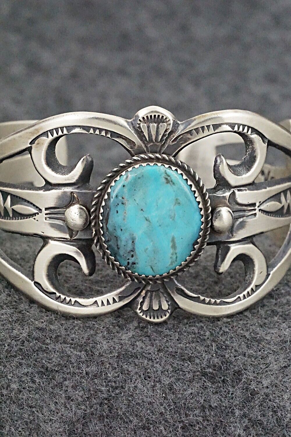 Turquoise & Sterling Silver Bracelet - Valerie Cayatineto