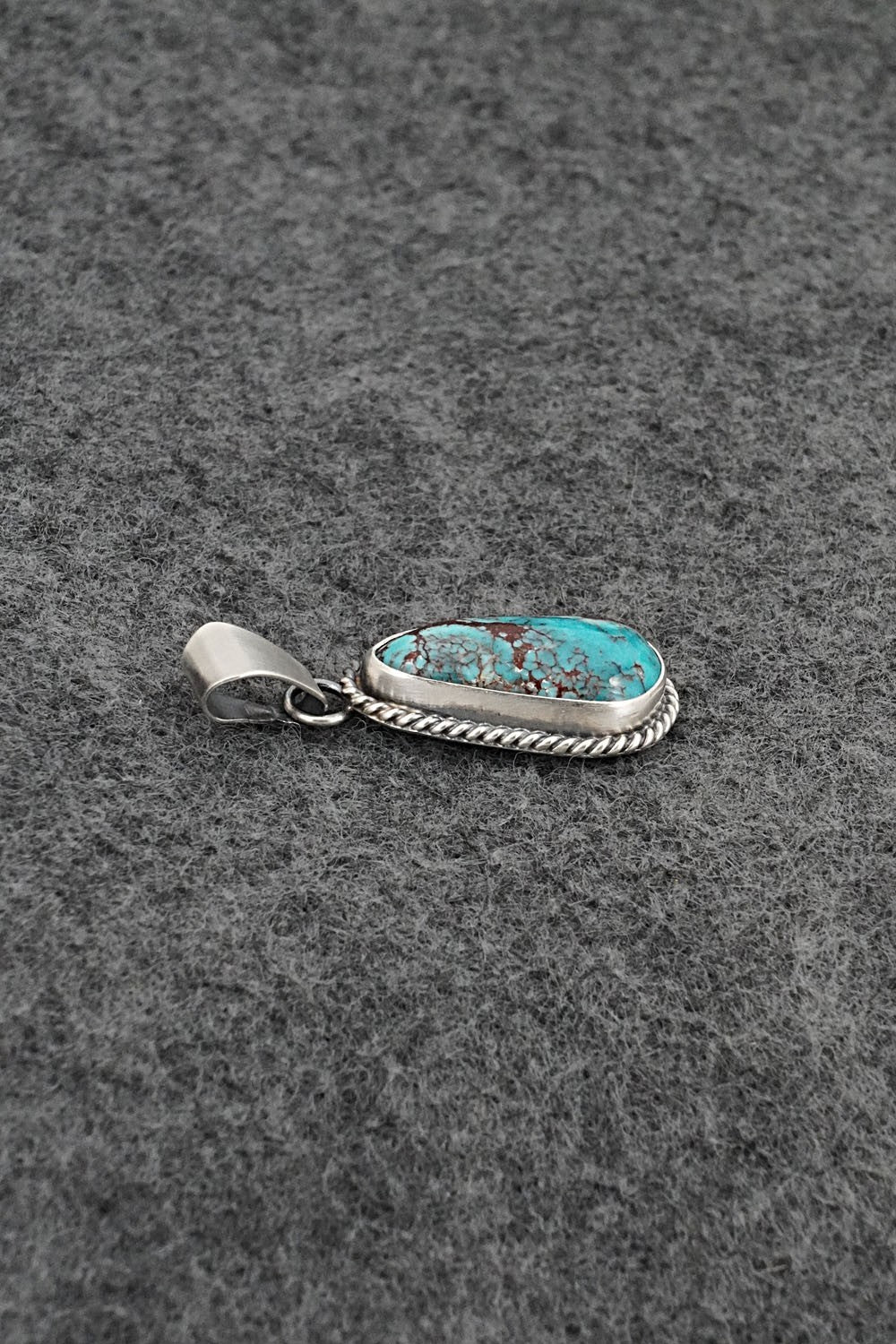 Turquoise & Sterling Silver Pendant - Rena Begay