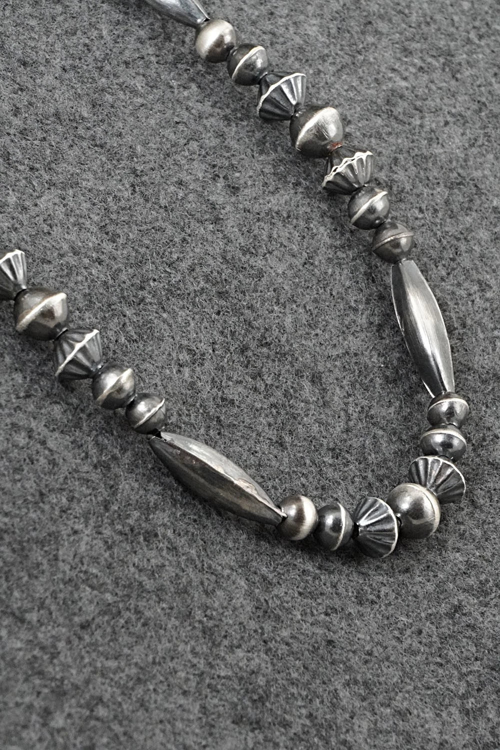 Sterling Silver Navajo Pearl Necklace 23" - Vintage