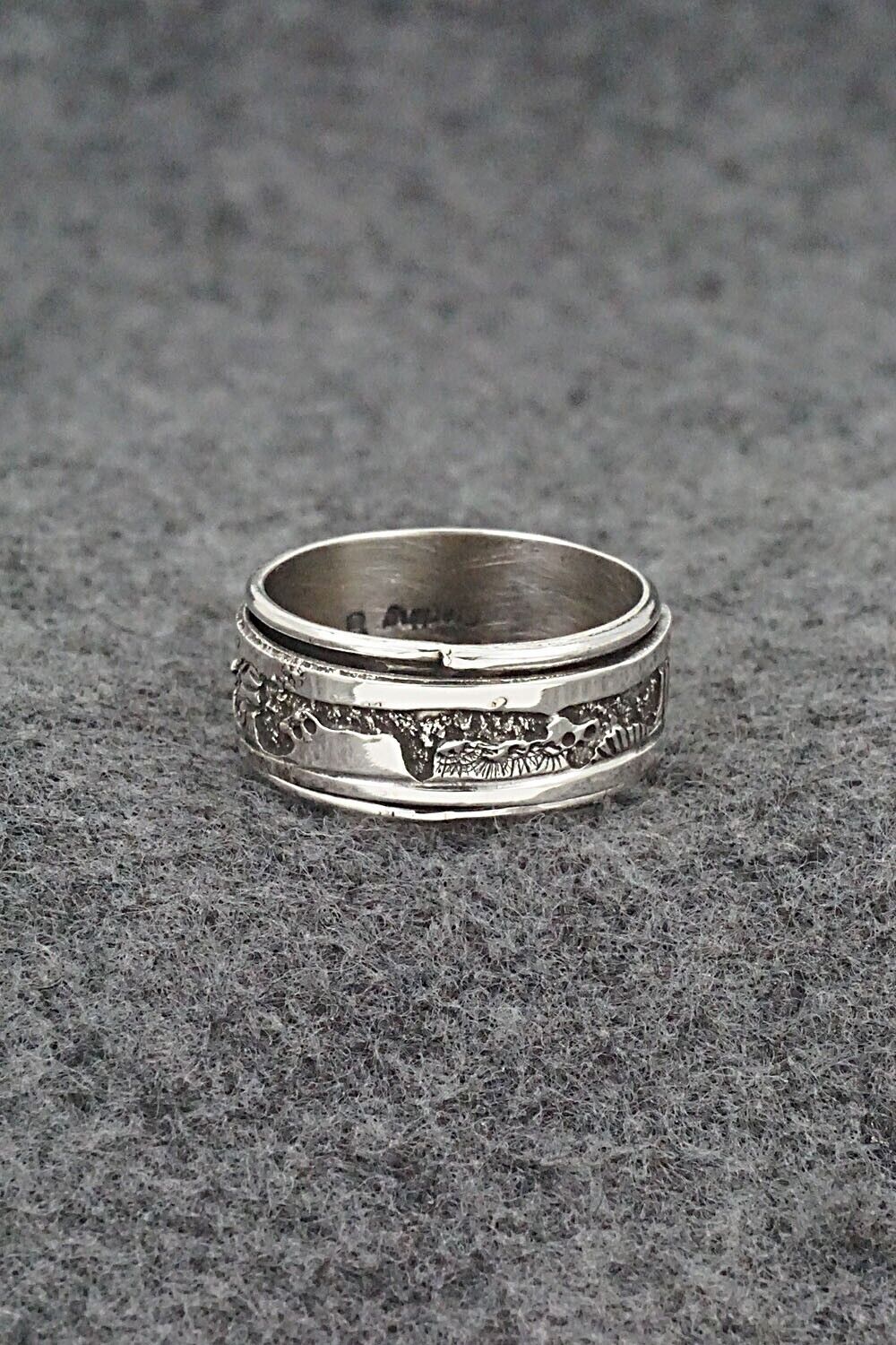 Sterling Silver Spinner Ring - Elaine Becenti - Size 9.75