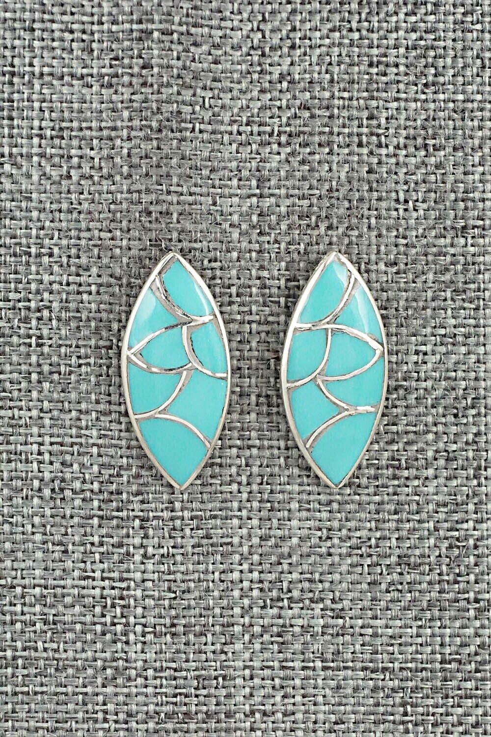 Turquoise & Sterling Silver Earrings - Orena Leekya