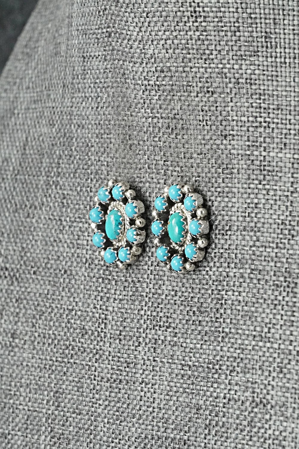 Turquoise & Sterling Silver Squash Blossom Set - Nathaniel Kurley