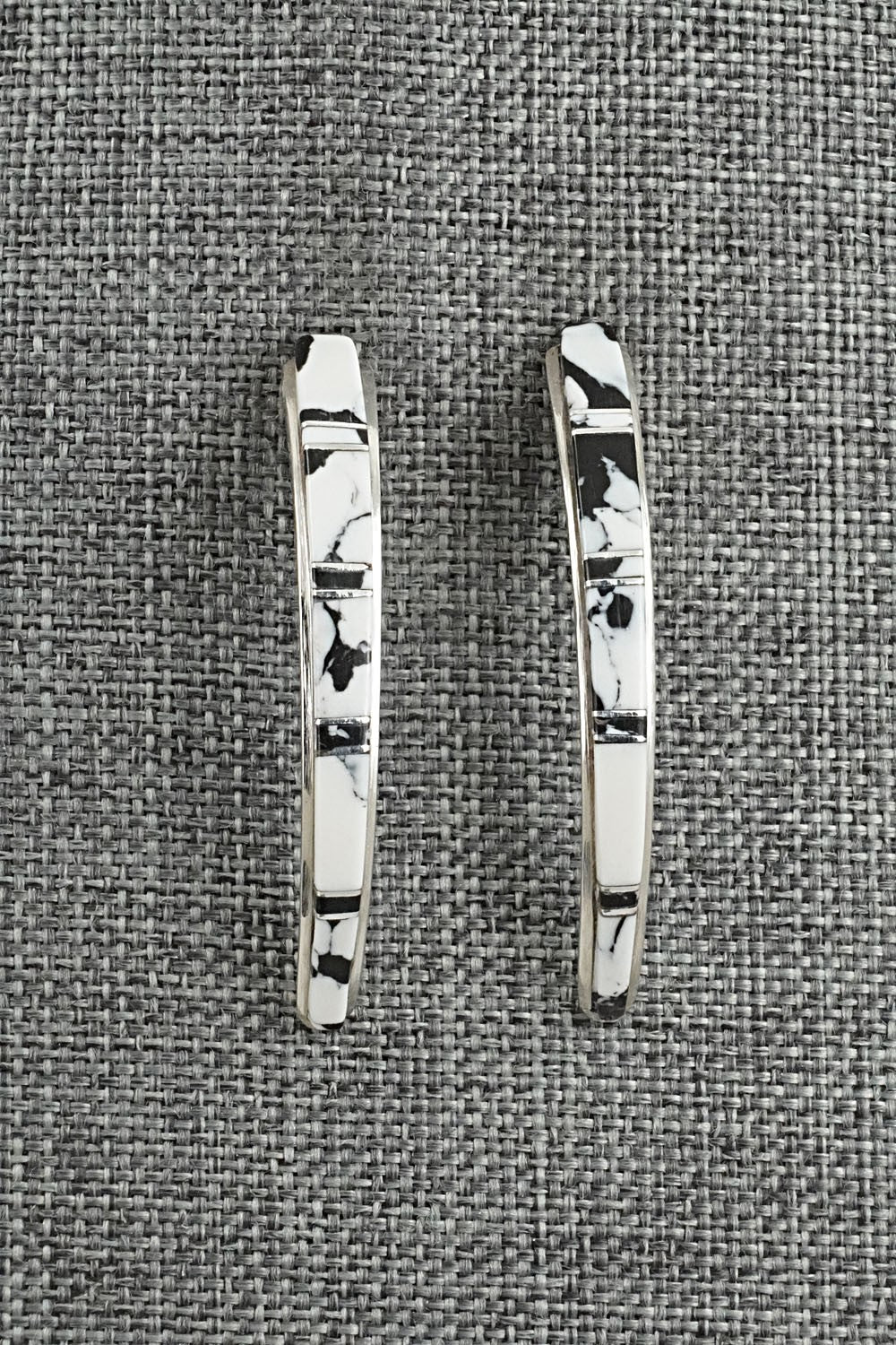 White Buffalo & Sterling Silver Earrings - Terrance Panteah