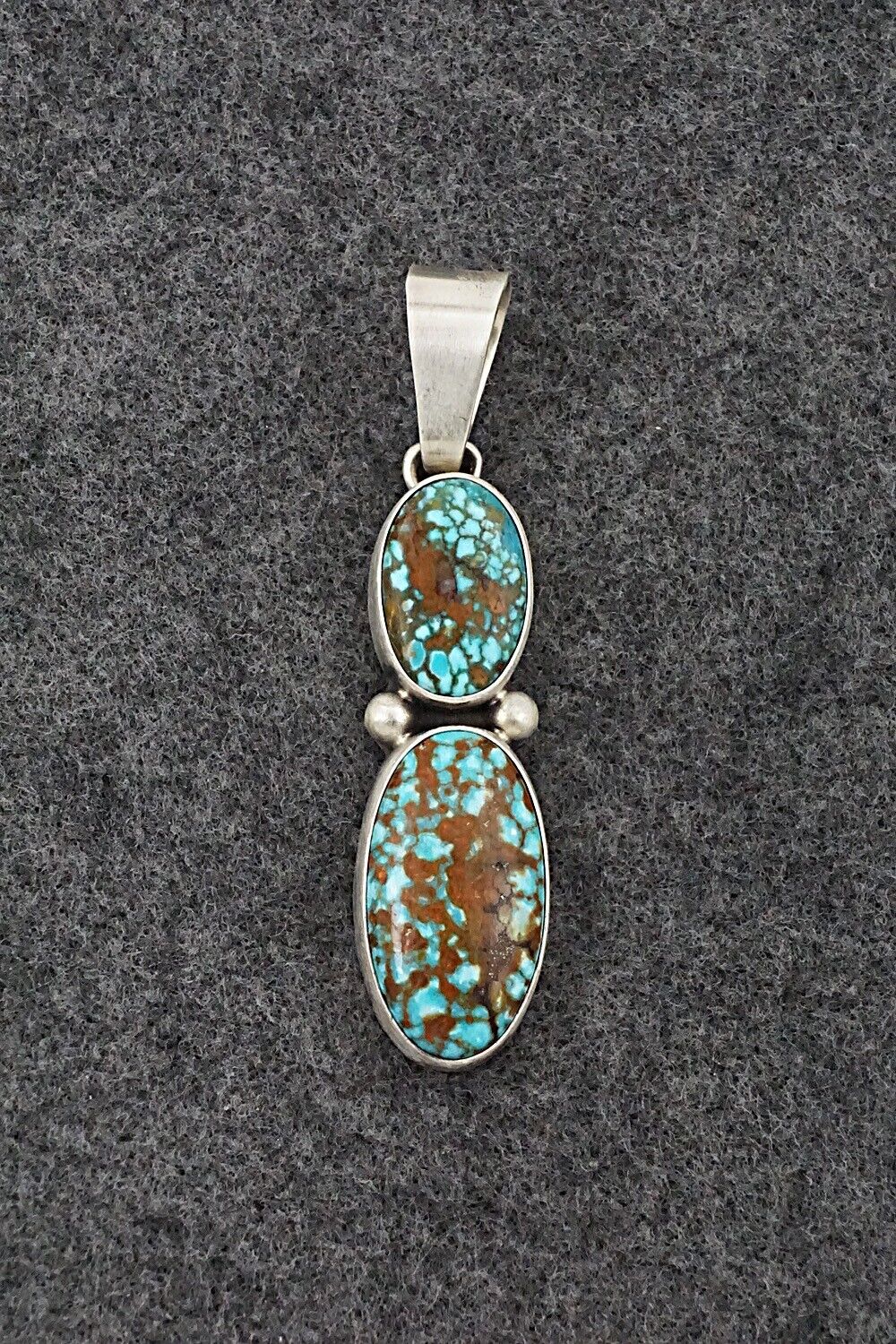 Turquoise & Sterling Silver Pendant - Darrin Livingston