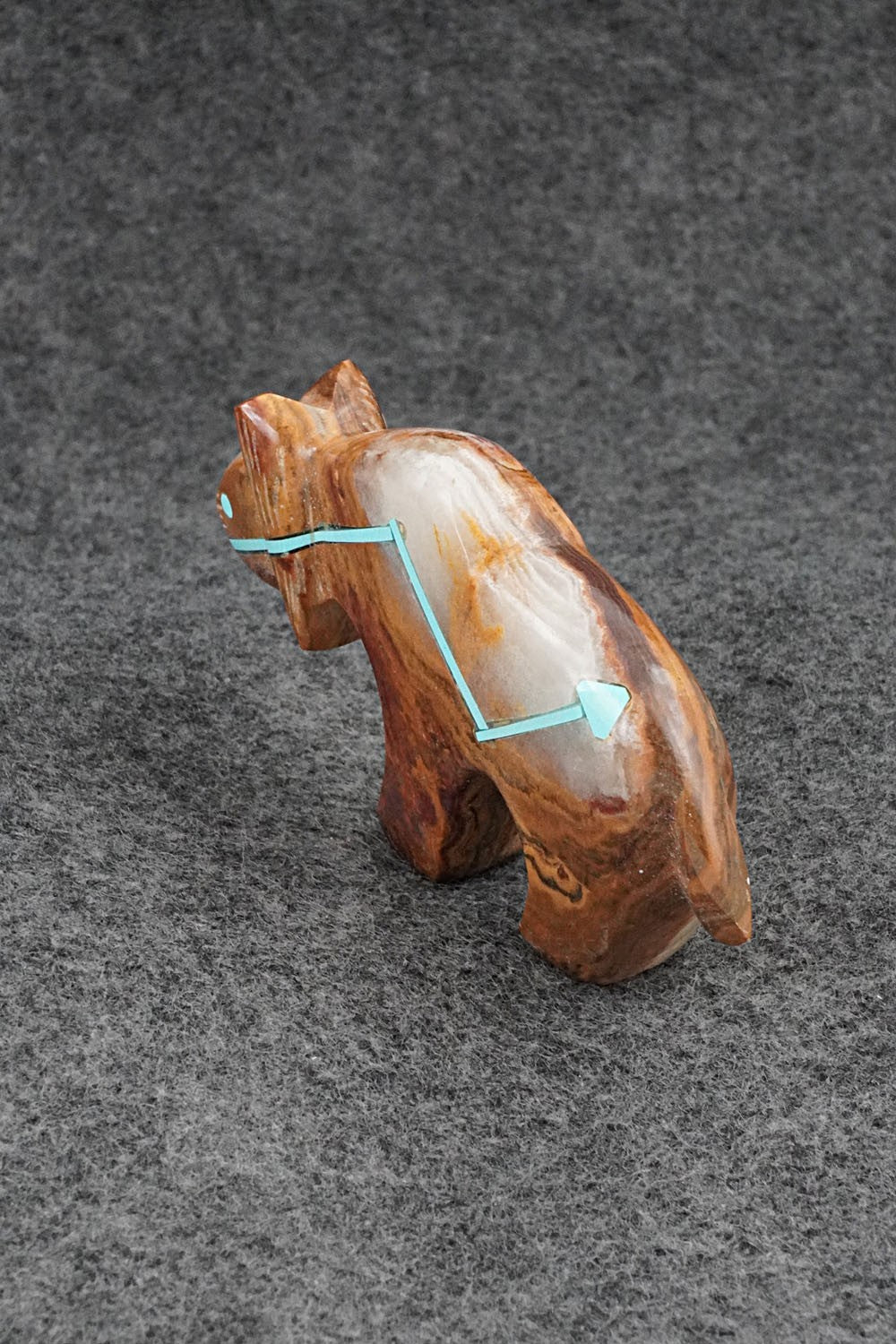 Bobcat Zuni Fetish Carving - Kenric Laiwakete