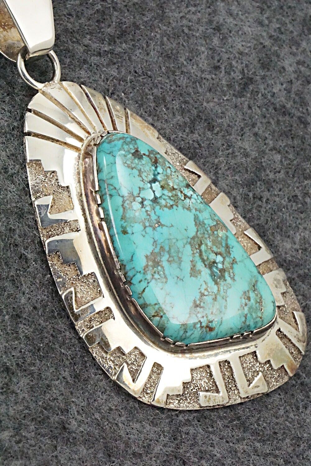 Turquoise and Sterling Silver Pendant - Oliver Smith