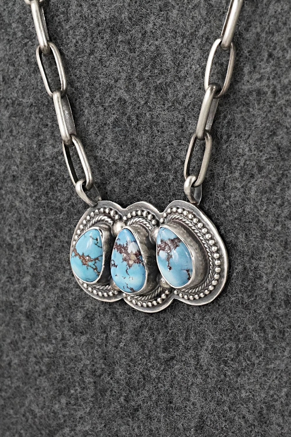 Turquoise & Sterling Silver Necklace - Kathleen Livingston
