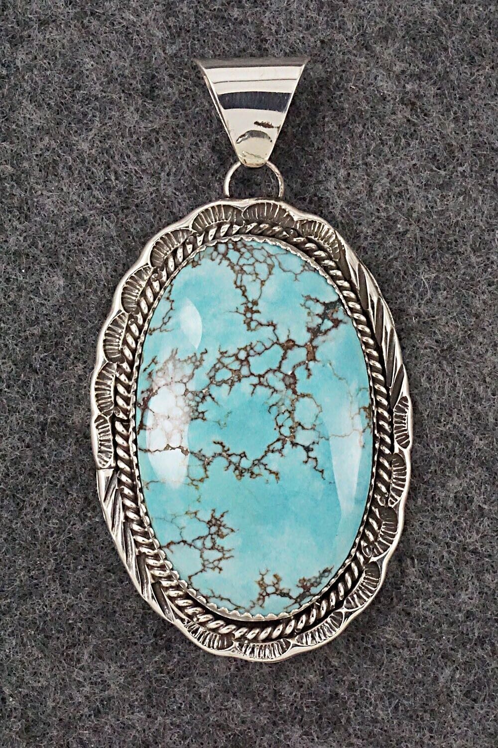 Turquoise & Sterling Silver Pendant - Freda Martinez