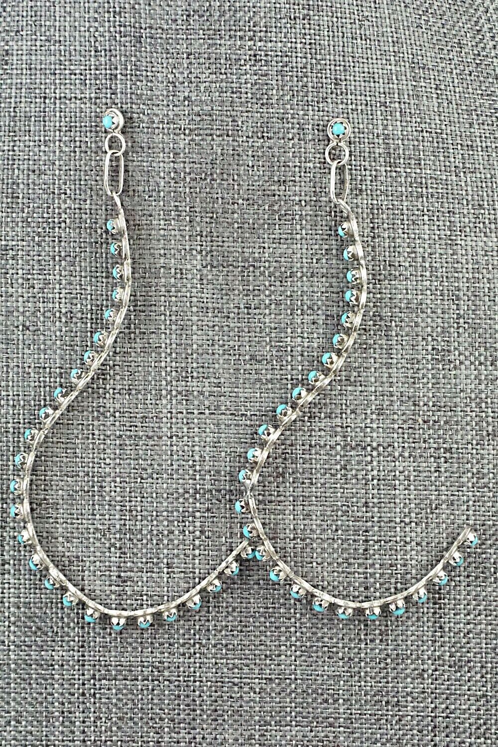 Turquoise & Sterling Silver Earrings - Henrietta Quetawki