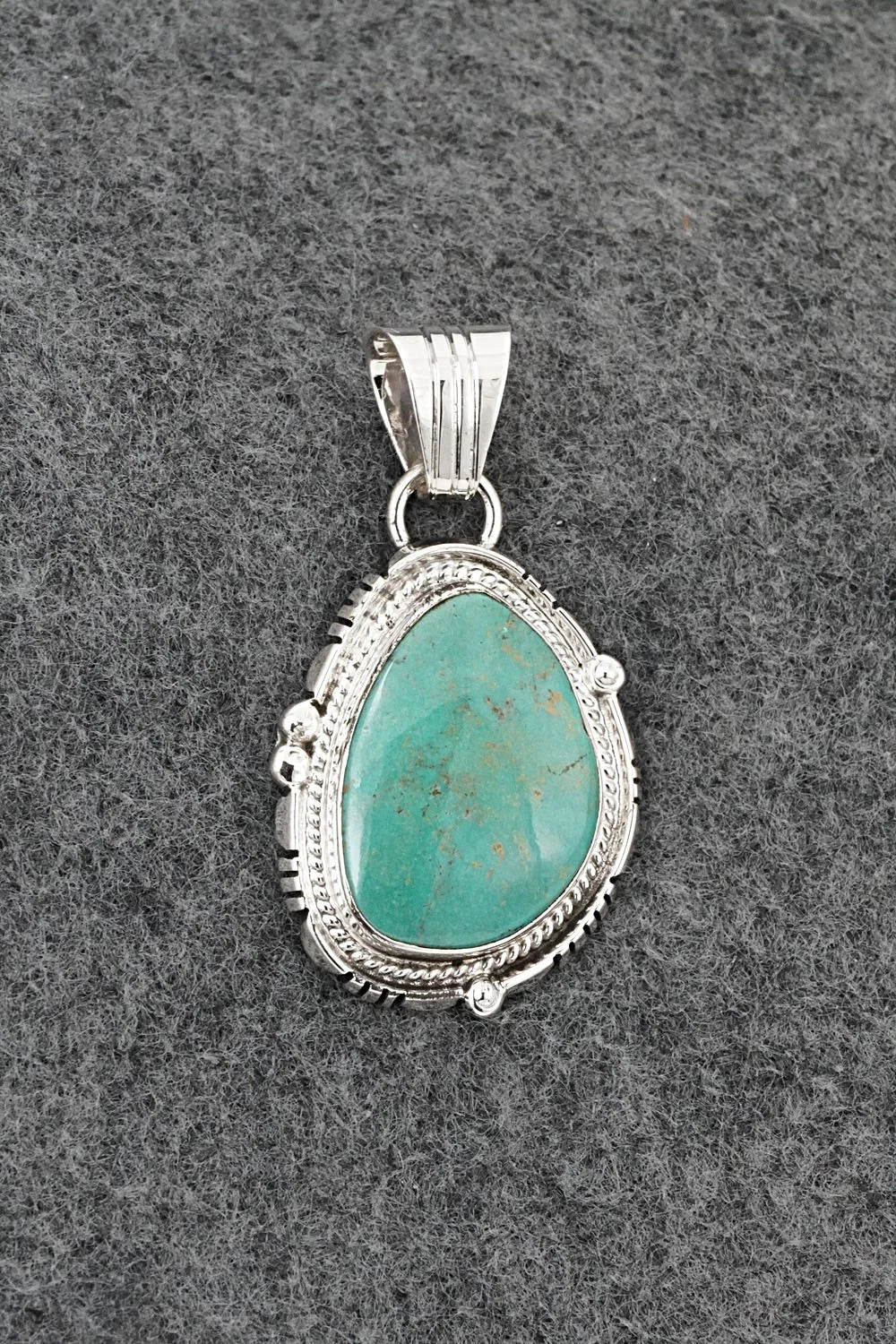 Turquoise & Sterling Silver Pendant - Marita Benally