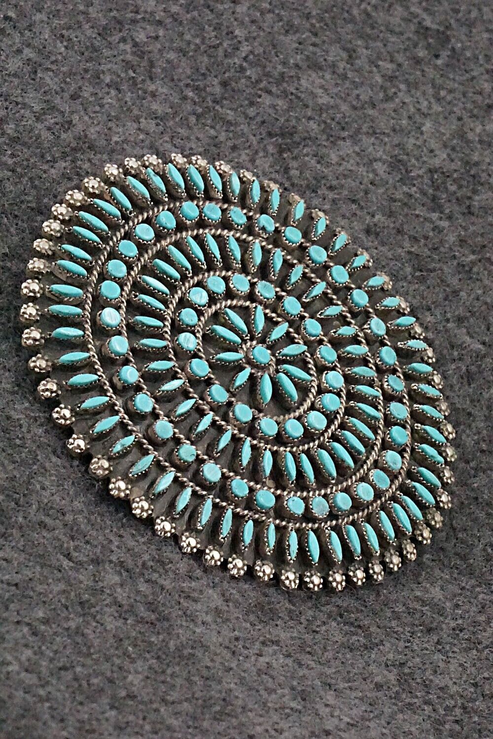 Turquoise & Sterling Silver Squash Blossom Set - Merlinda Chavez
