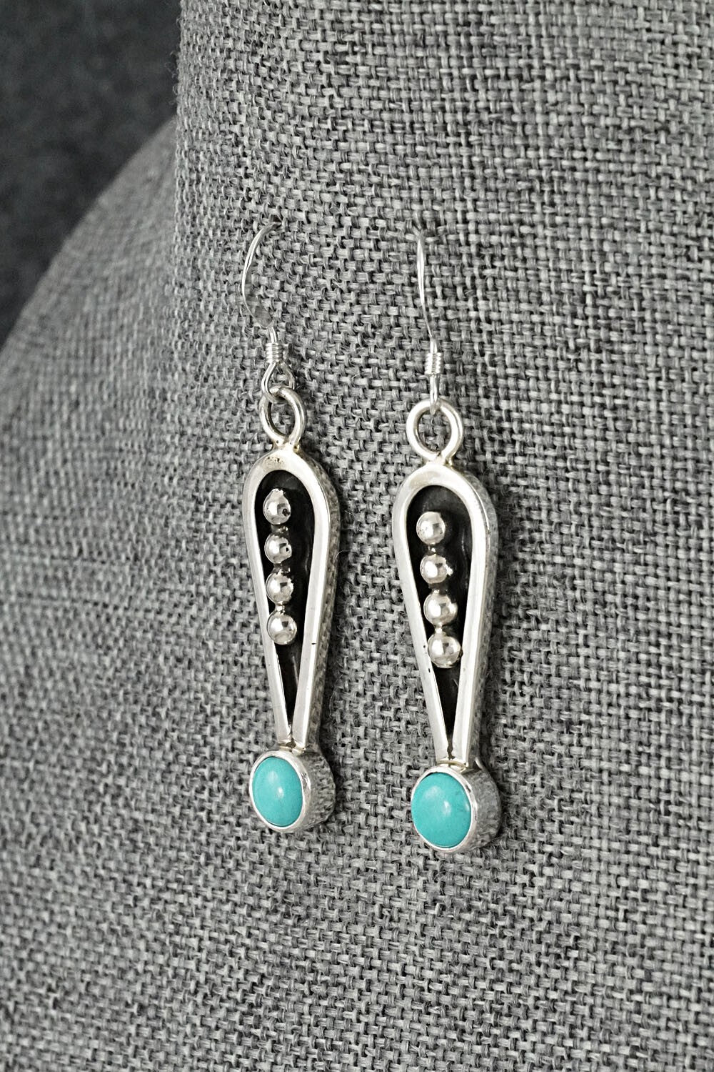 Turquoise & Sterling Silver Necklace and Earrings Set - Jonathan Nez