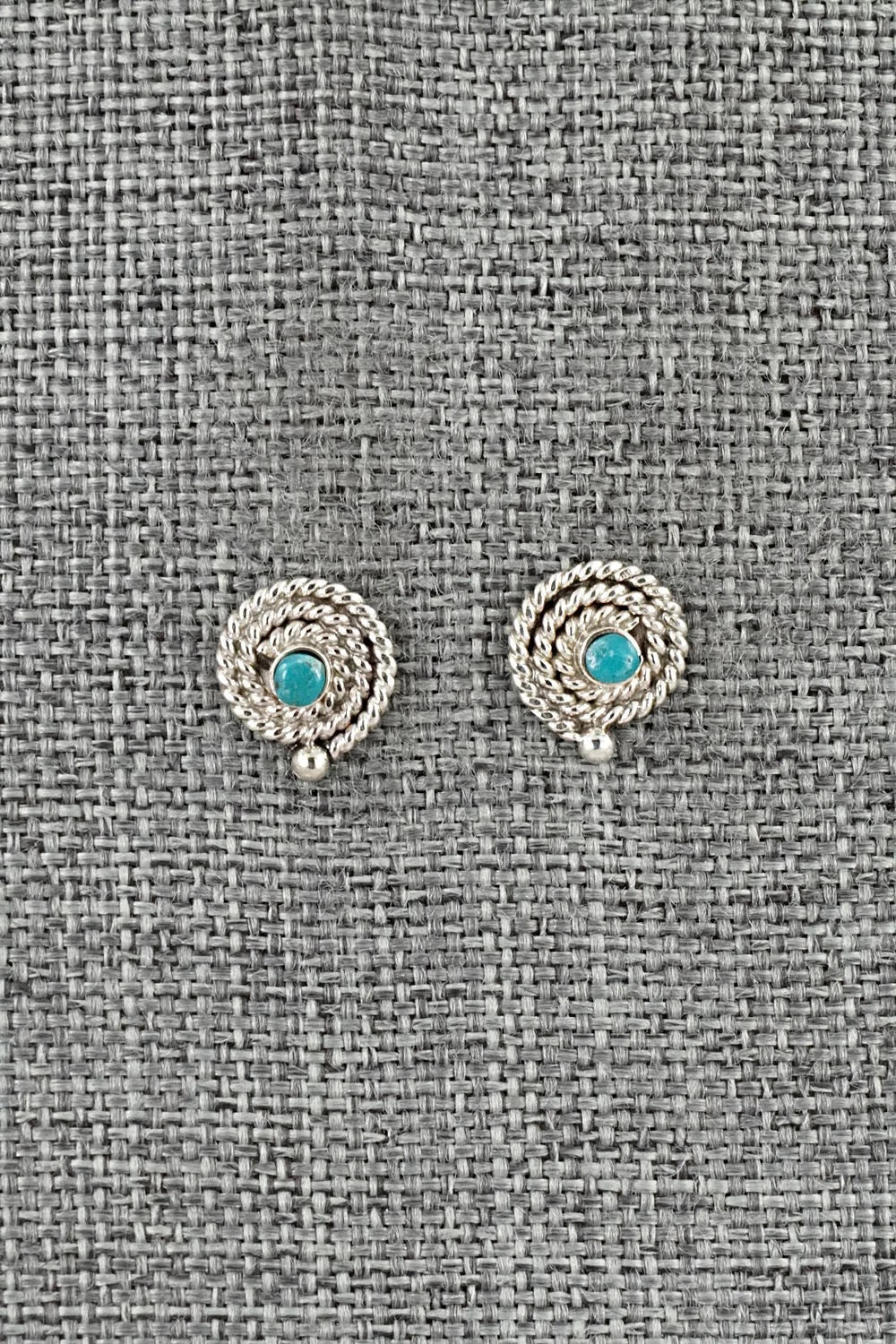 Turquoise and Sterling Silver Earrings - Gilbert Weebothee