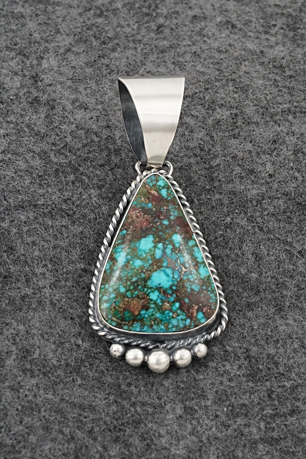 Turquoise & Sterling Silver Pendant - Rena Begay