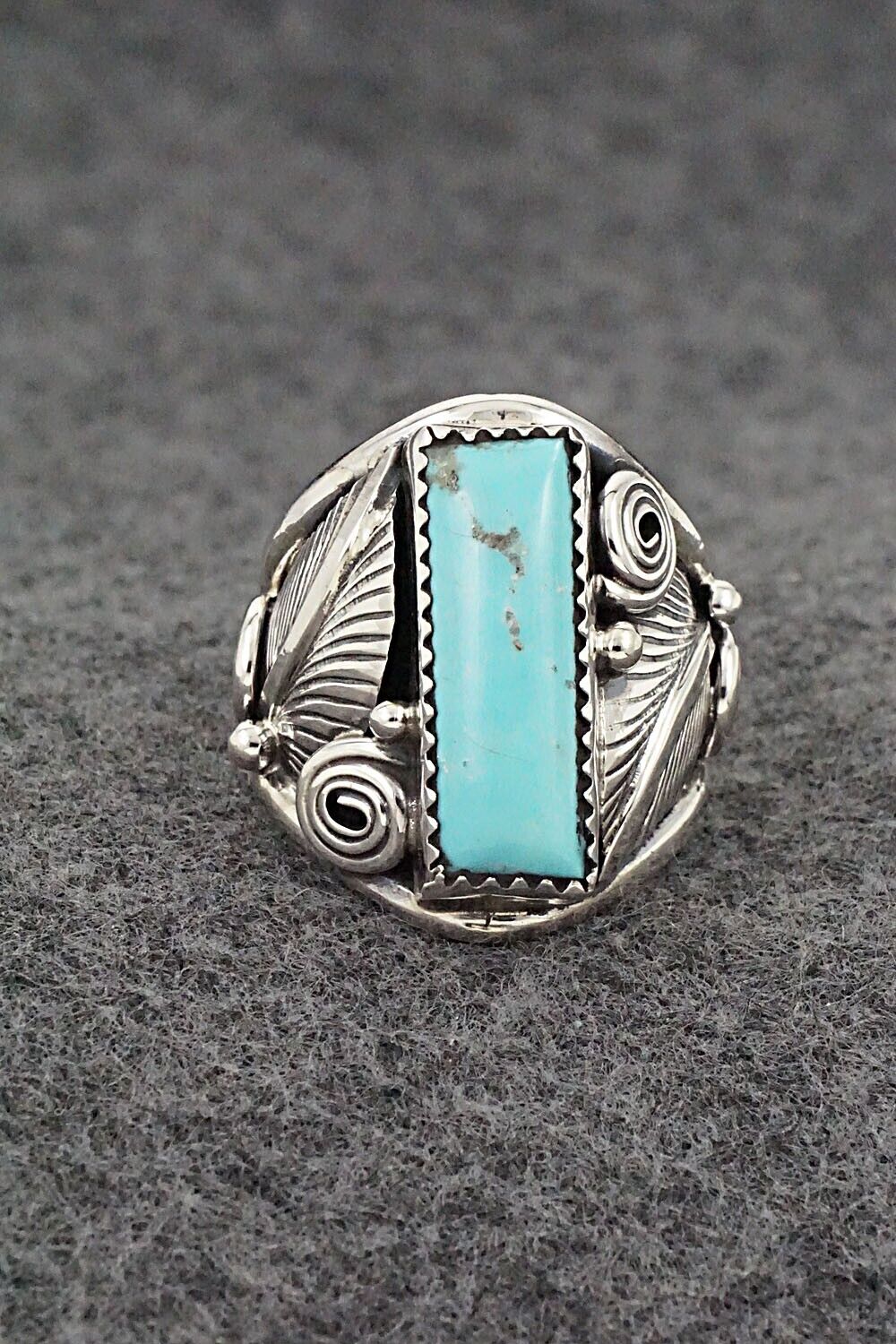 Turquoise & Sterling Silver Ring - Darrell Morgan - Size 7.5
