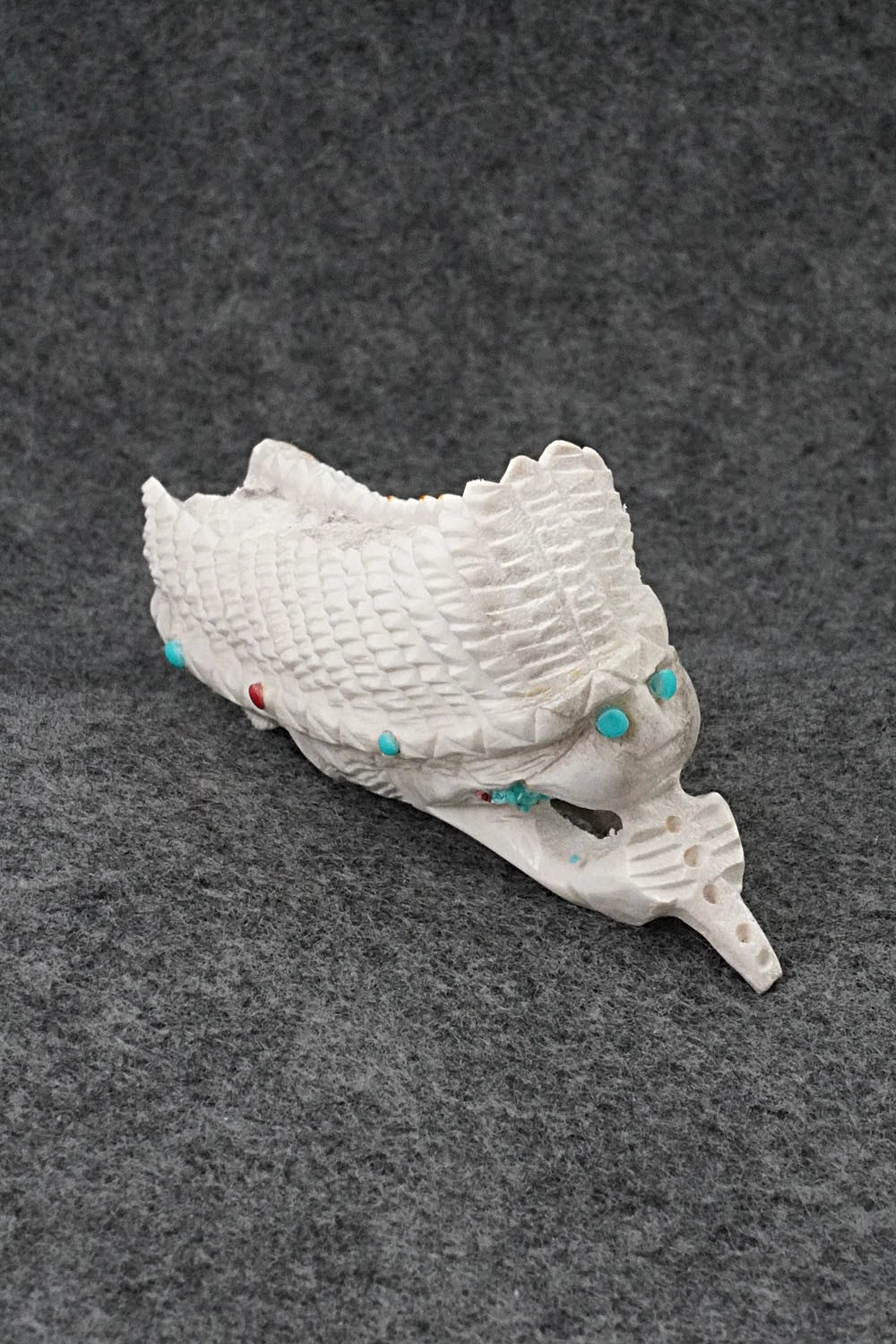 Chief Zuni Fetish Carving - Marlon Lowsayate