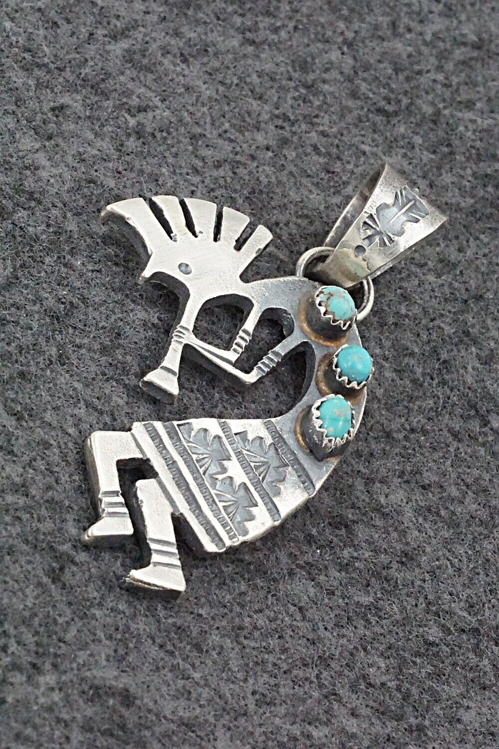Turquoise & Sterling Silver Pendant - Eva & Linberg Billah