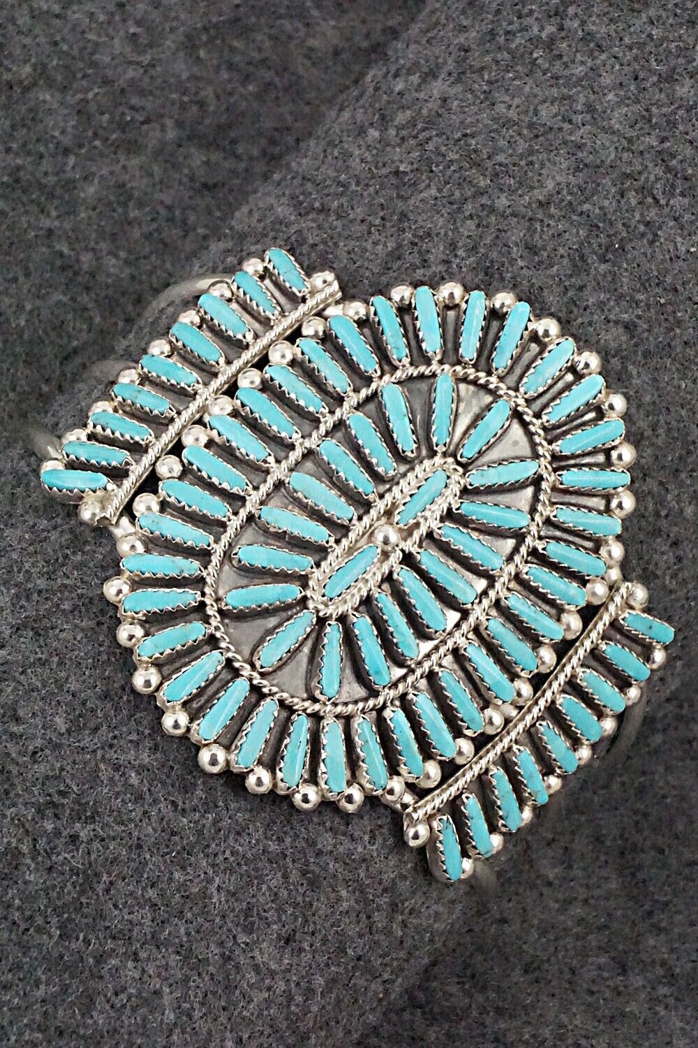 Turquoise & Sterling Silver Bracelet - Lavell Byjoe