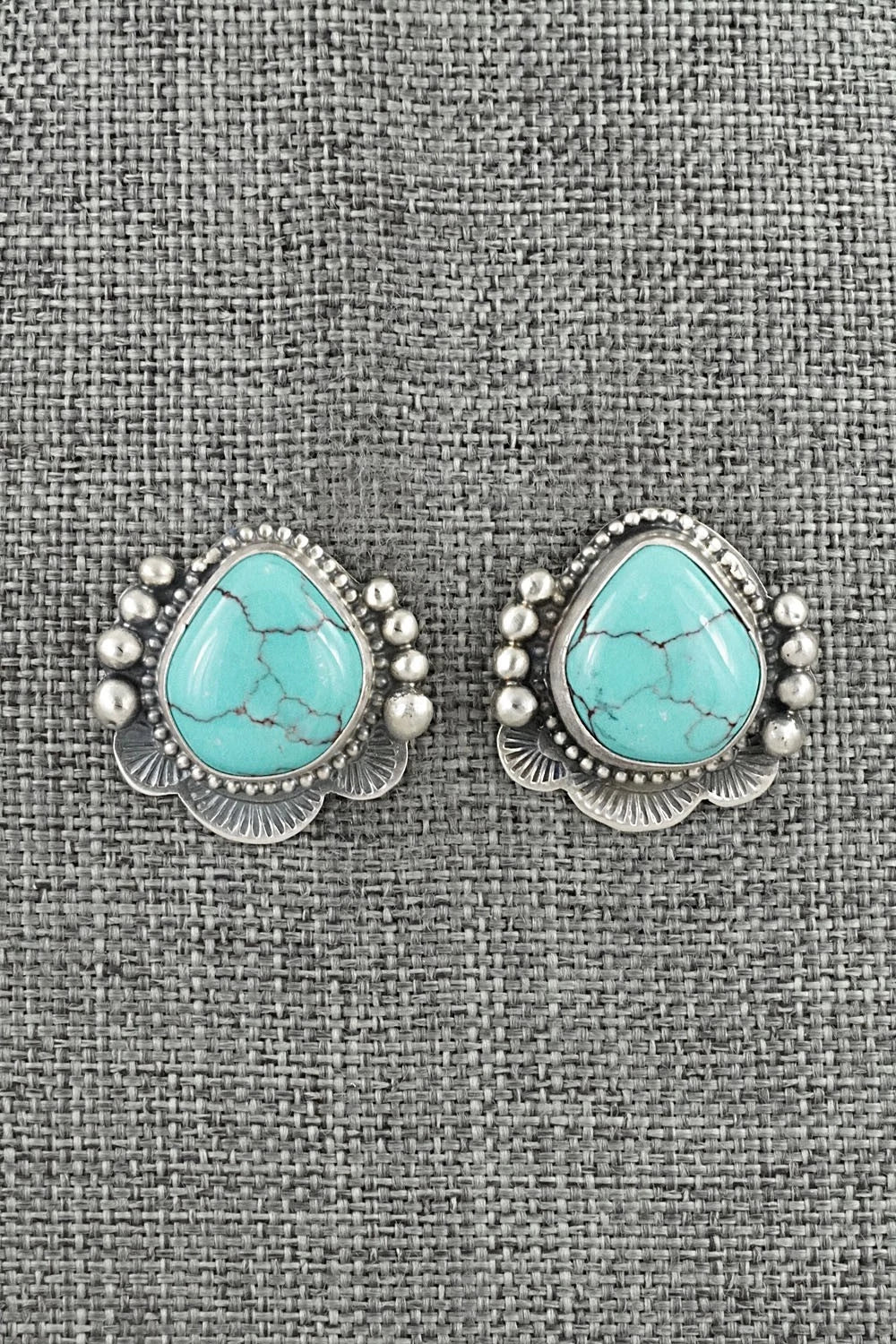 Turquoise & Sterling Silver Earrings - Bobby Johnson